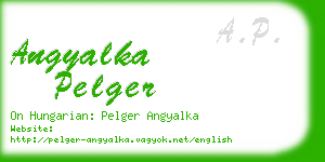 angyalka pelger business card